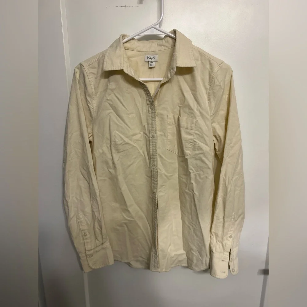 NWT JCrew Corduroy Long Sleeve Button Up